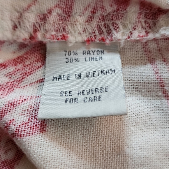 April Kiss linen blend wide-leg with Fun Graphic Print Pants - Picture 6 of 7